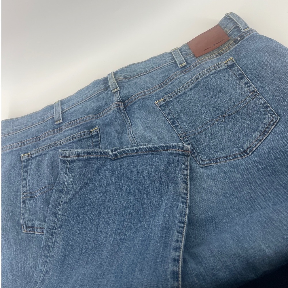 Lucky Brand Mens Straight Leg Blue Denim Jeans Medium Wash 46x30